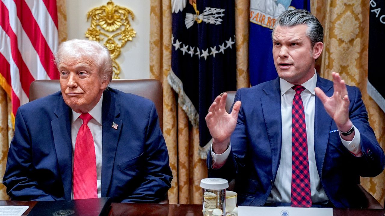 President Donald Trump and Defense Secretary Pete Hegseth