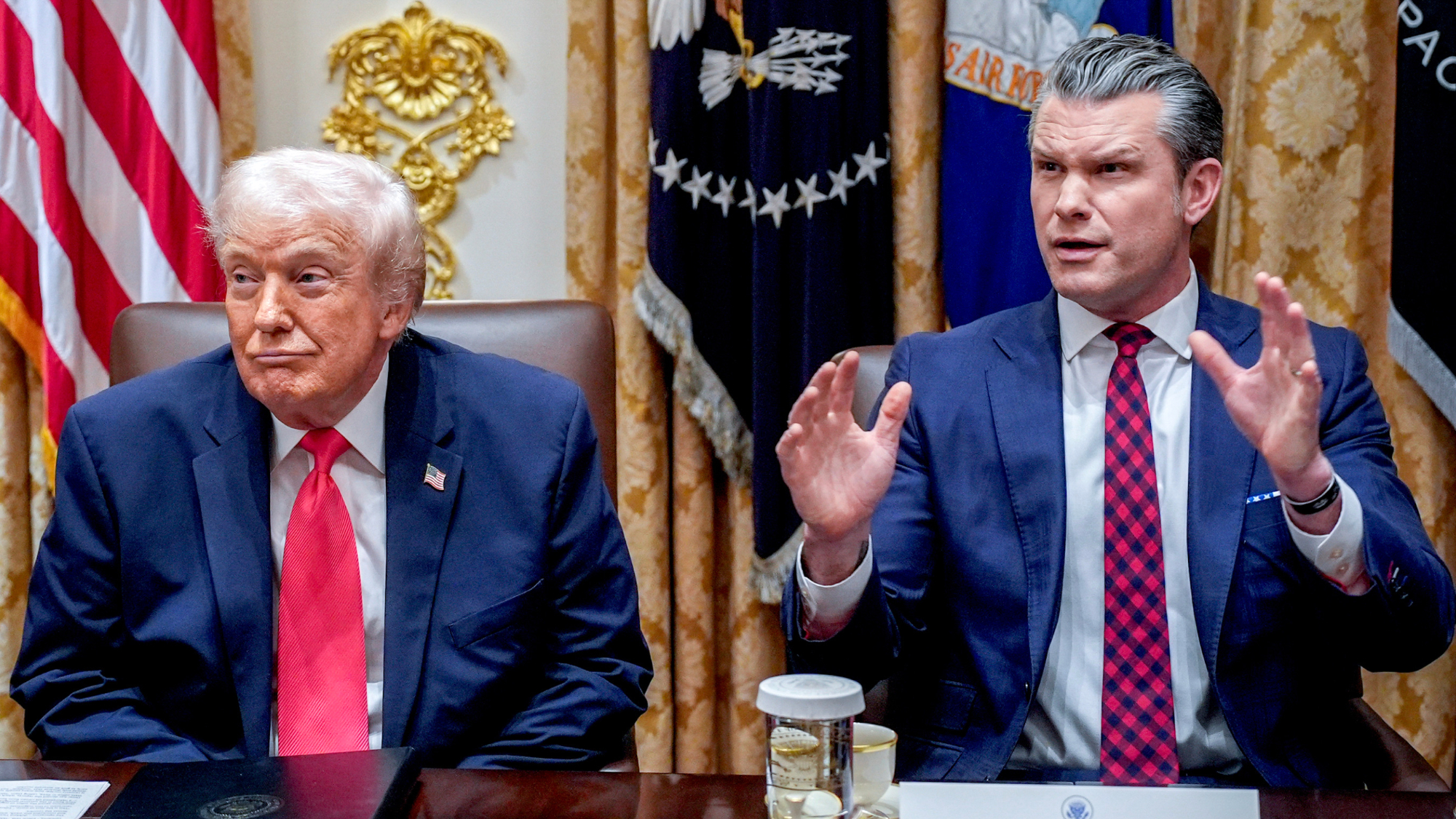 President Donald Trump and Defense Secretary Pete Hegseth