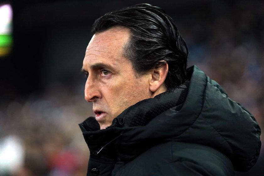 Aston Villa manager Unai Emery looks on during the UEFA Champions League last 16 second leg match against Club Brugge at Villa Park in Birmingham, England on 12 March, 2025.