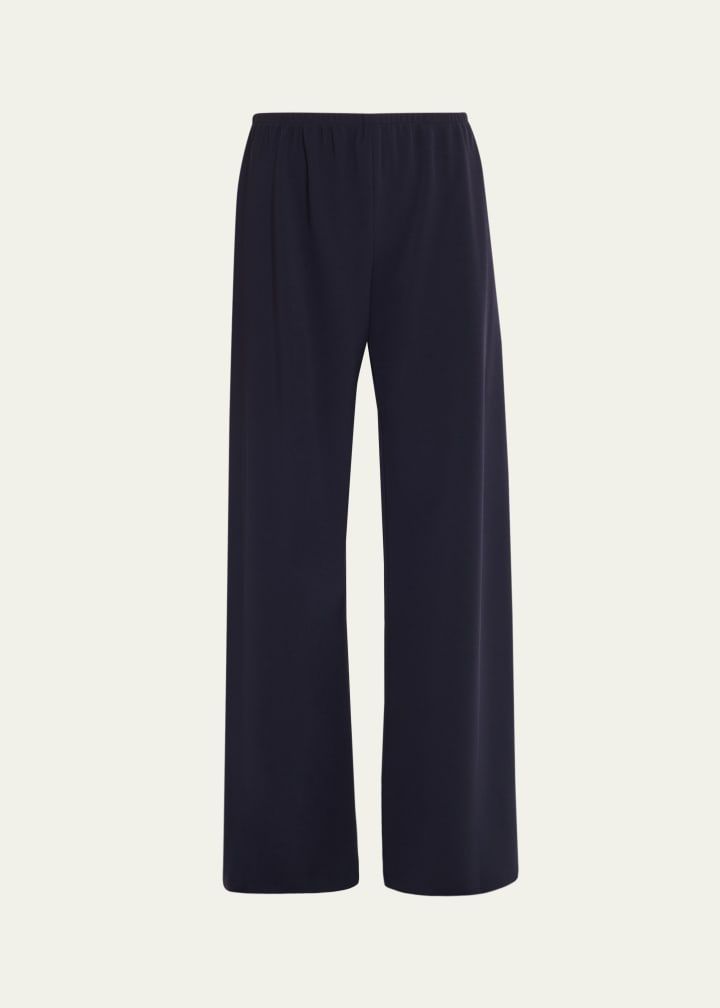Gala Wide-Leg Crepe Pants