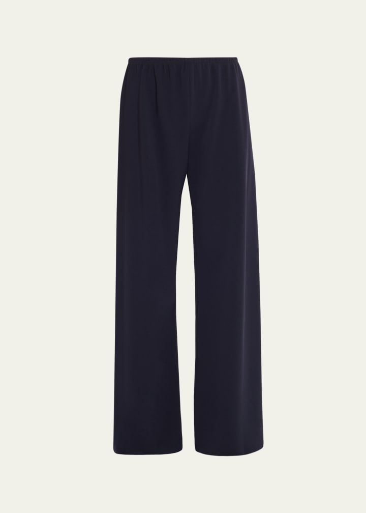 Gala Wide-Leg Crepe Pants