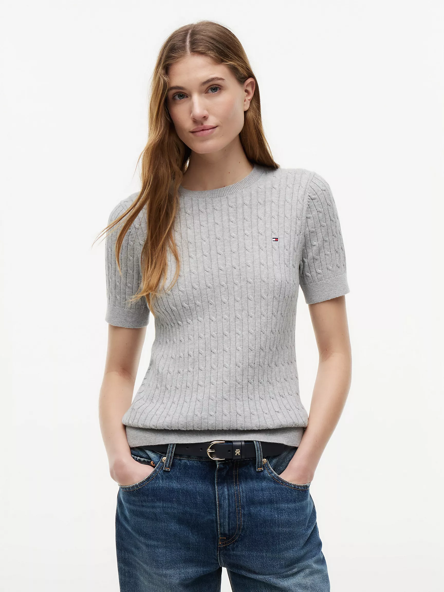 Tommy Hilfiger, Short-Sleeve Cable Knit Sweater