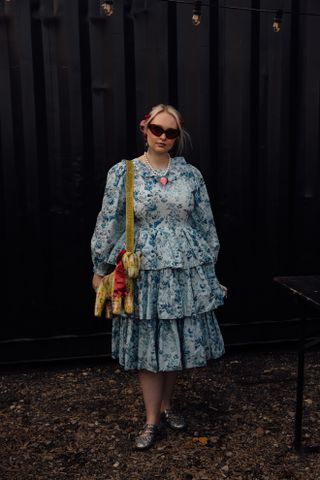 woman wearing casual floral dress