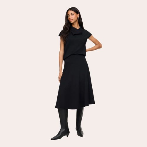 AirEssentials Draped Midi Skirt