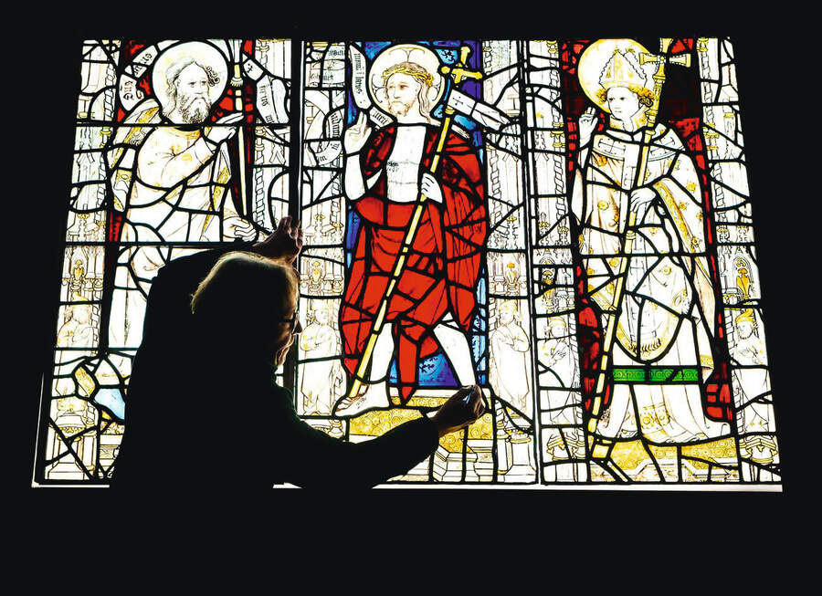 Barley Studio making stained-glass windows.