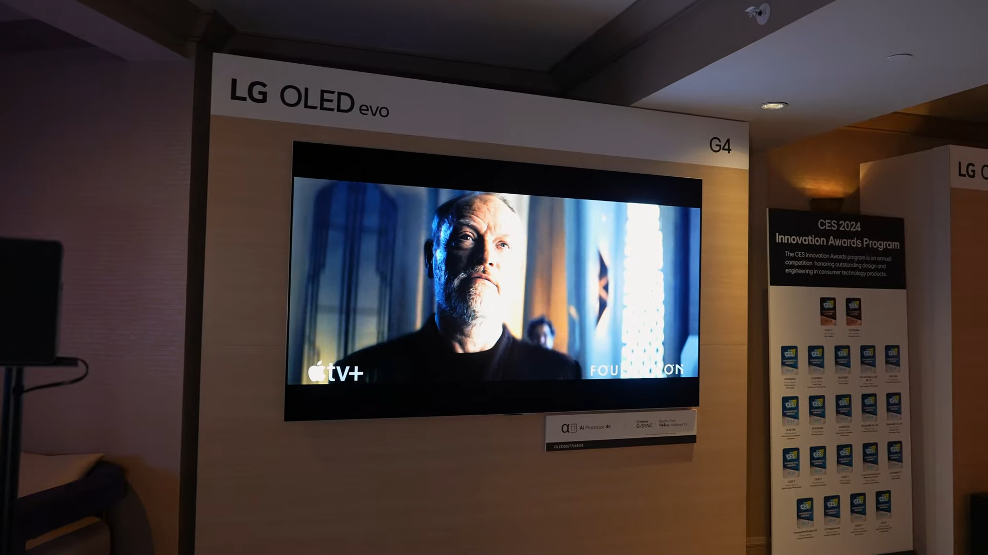 LG G4 OLED on display at CES 2024