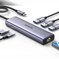 UGREEN 6 in 1 USB C Hub Gigabit Ethernet Adapter