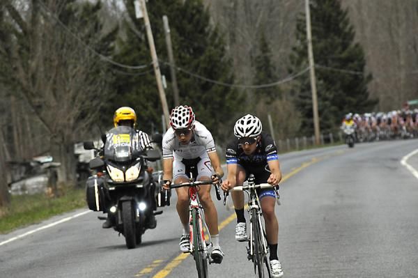 Max Jenkins (Competitive Cyclist) and Steve Fisher (Hagens Berman Elite Cycling) take a flyer