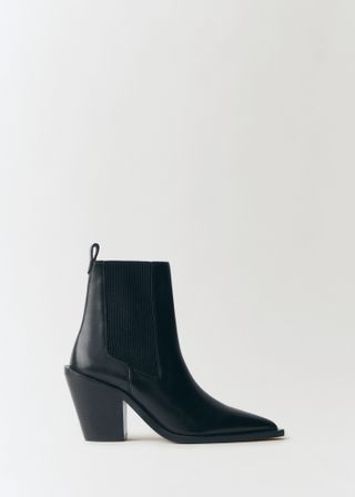 Leather Pointed Ankle Boots