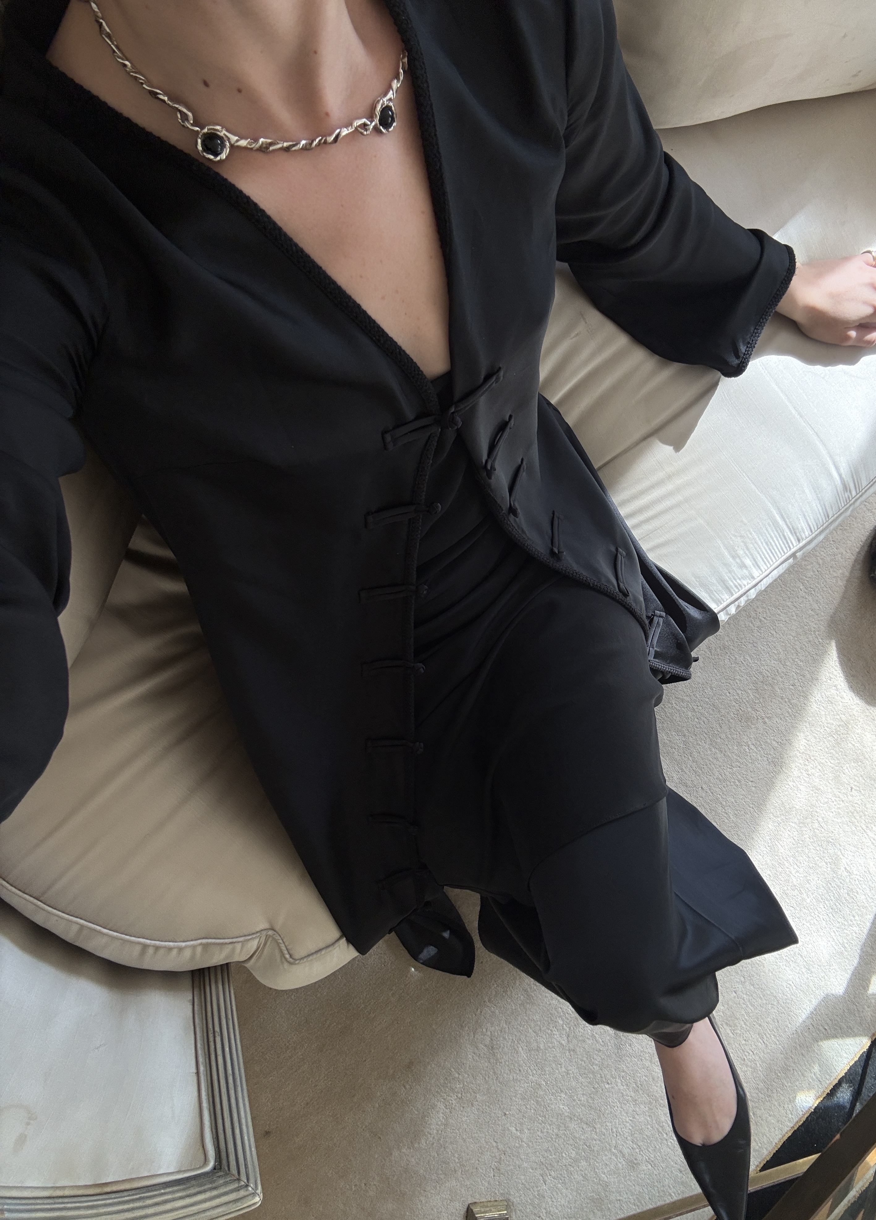 Christie Tyler styles a black matching set.