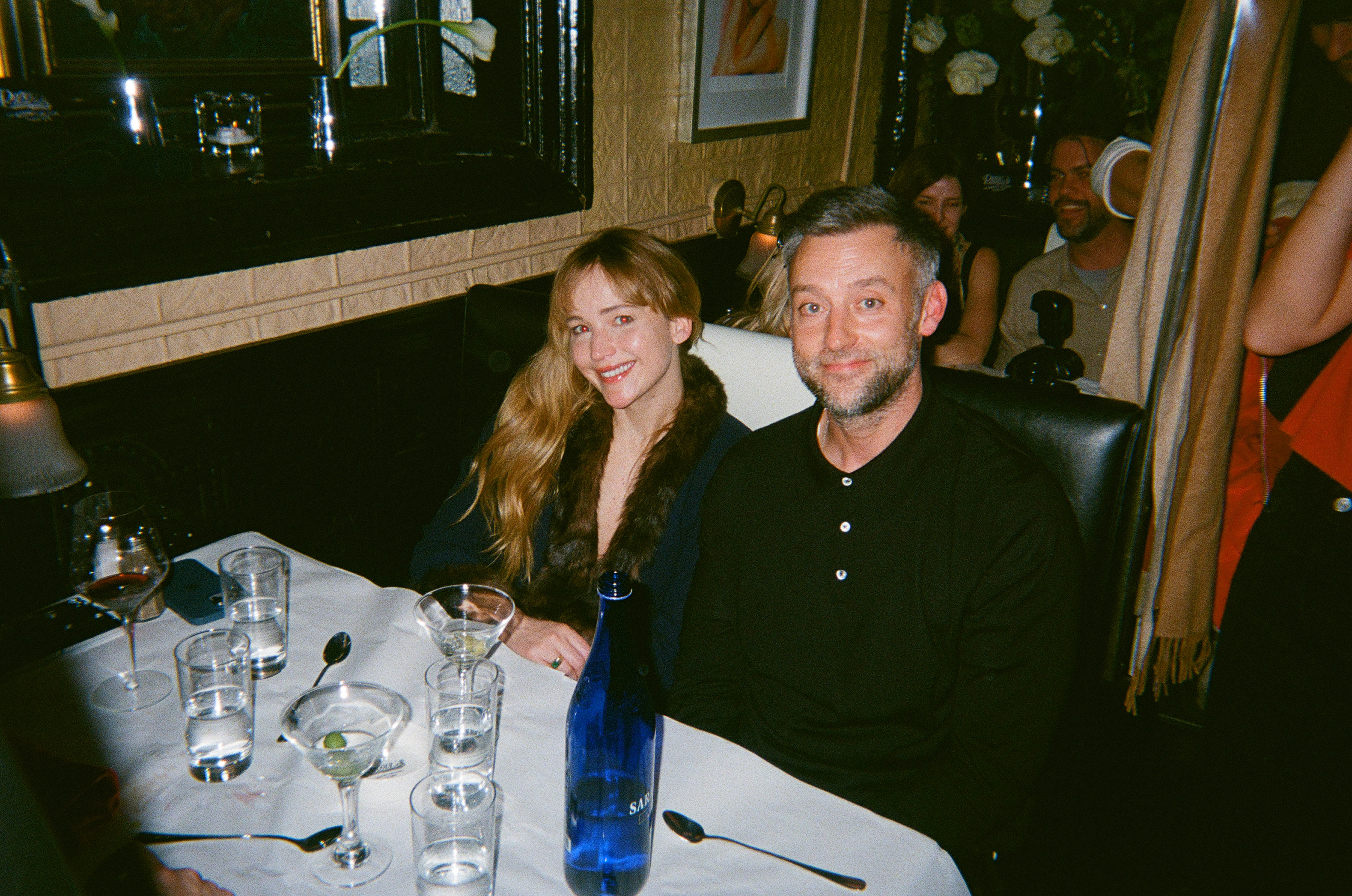 Jennifer Lawrence wearing the same fur-trimmed coat as kendall jenner