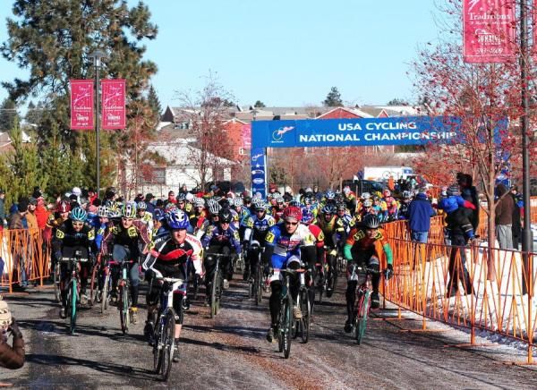 The men's start was a bit icy but there were no crashes.
