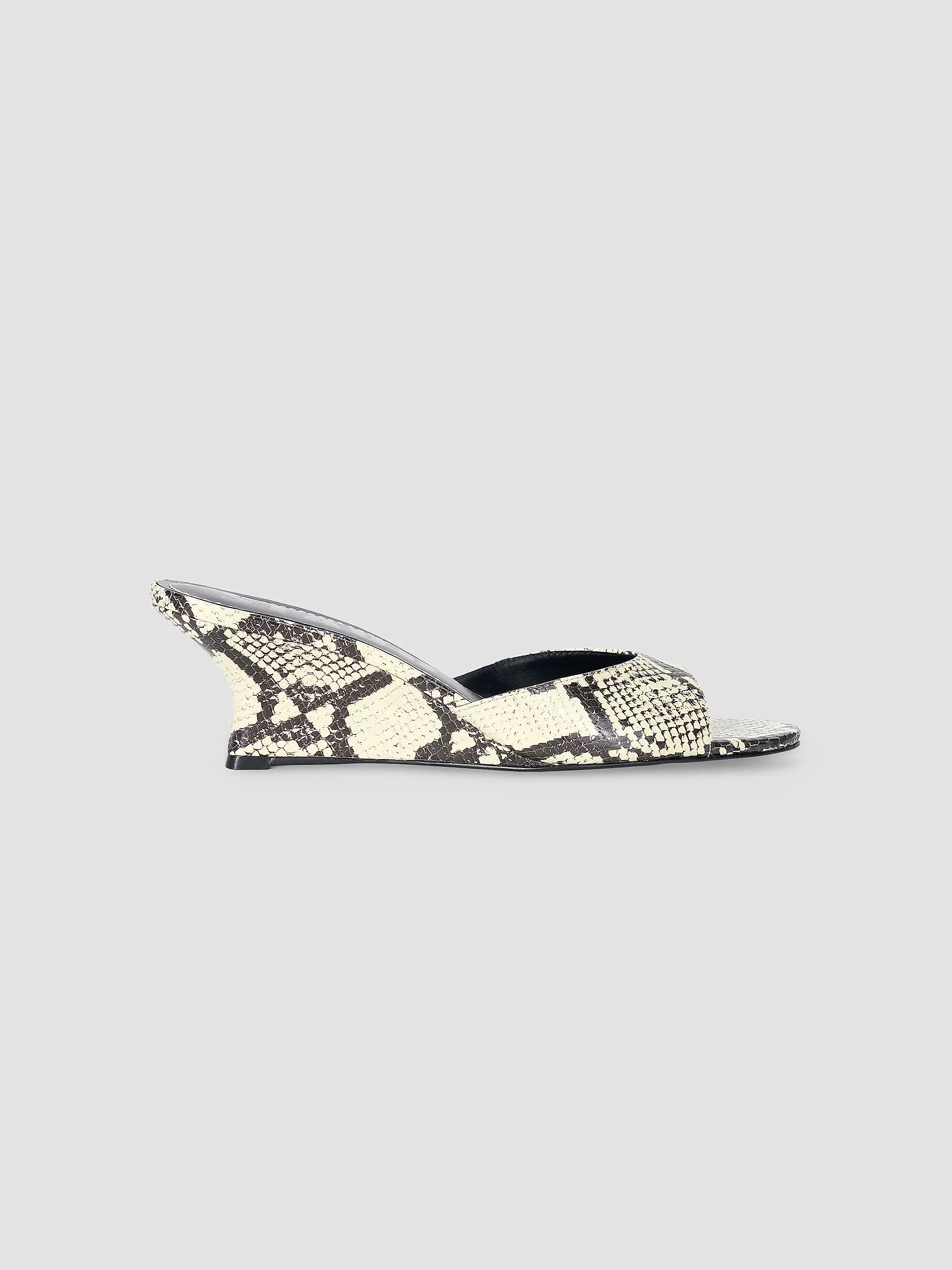 Brigitte 60mm Snake-Embossed Wedges