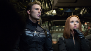 Chris Evans and Scarlett Johansson in Captain America: The First Avenger