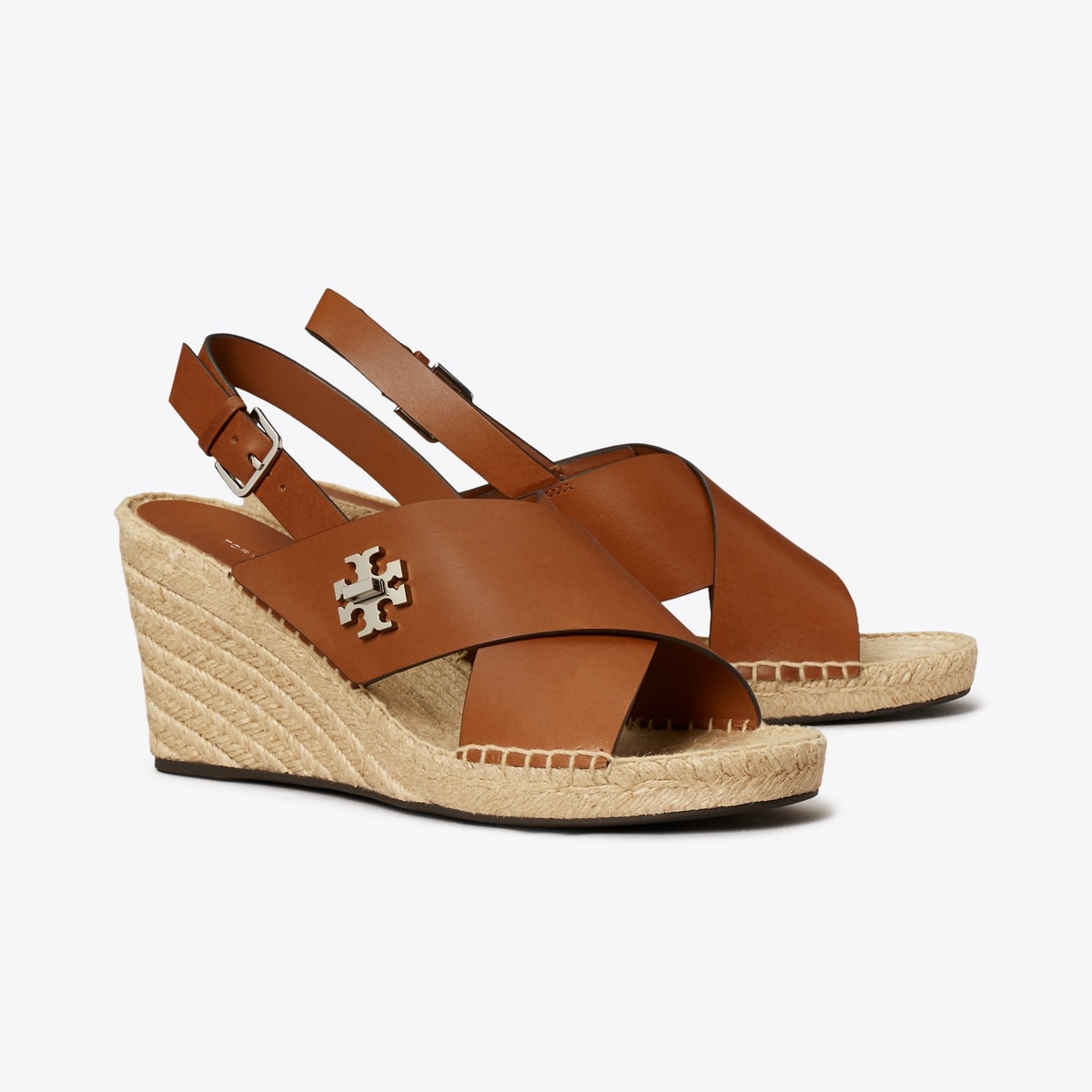 Turnlock Wedge Espadrille in Brown, Size 8