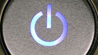 Close up of a power button