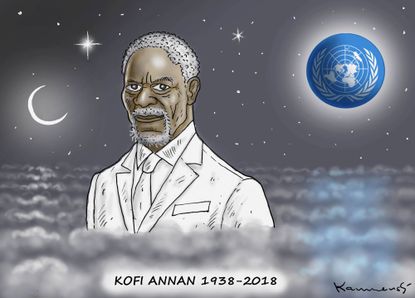 Editorial cartoon World Kofi Annan United Nations