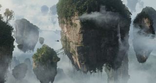 The exotic landscape of the fictional moon Pandora, from James Cameron's 2009 film "Avatar."
