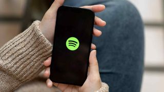 Spotify logo on a phone