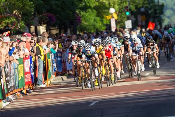 The women come through with one lap to go.