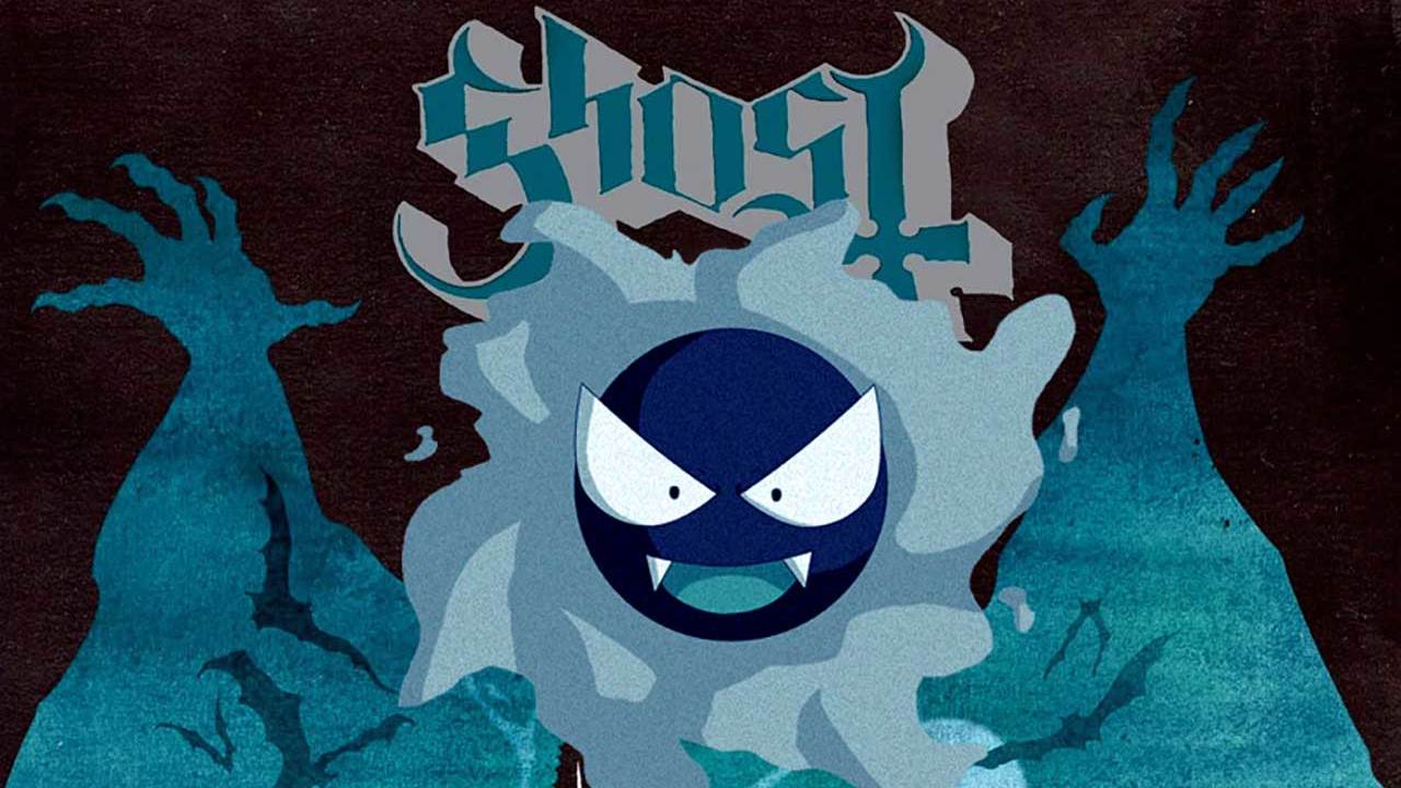 Gastly Pokemon on Ghost album sleeve