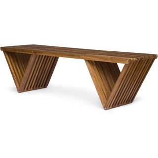 Christopher Knight Home Esme Outdoor Acacia Wood Bench, Teak Finish