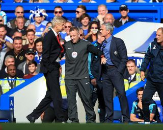 Long-running bad blood between Wenger and Mourinho boiled over as the pair pushed and shoved on the touchline on a galling day for the Frenchman.