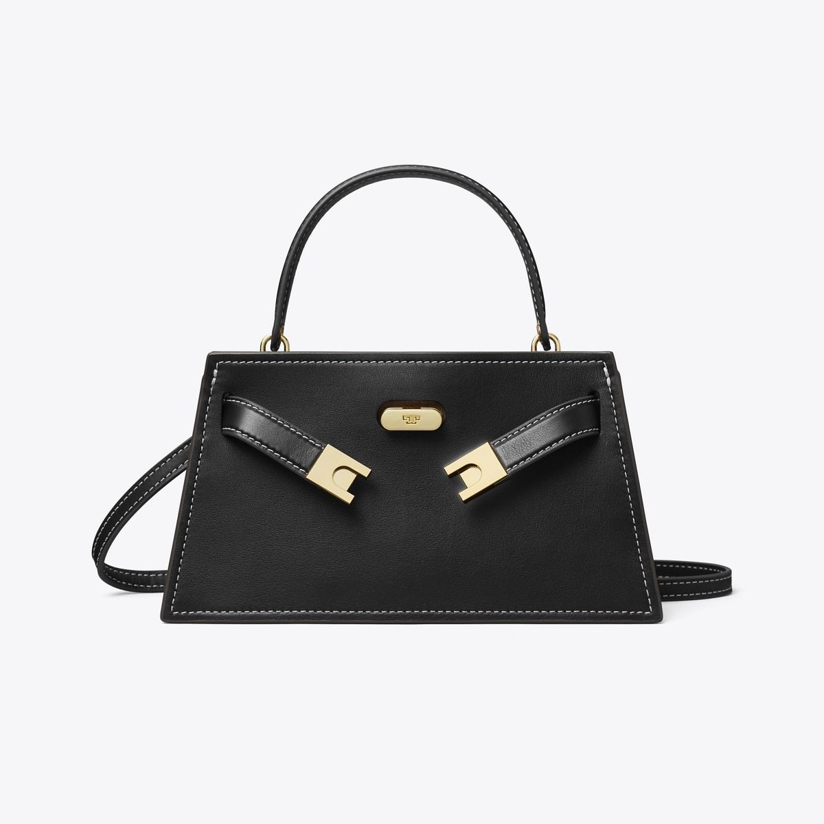 Mini Lee Radziwill Top-Handle Bag in Black, Size Os