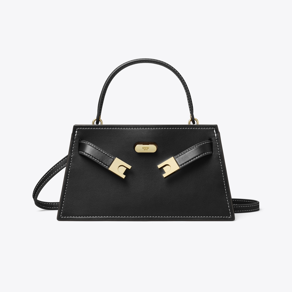 Mini Lee Radziwill Top-Handle Bag in Black, Size Os