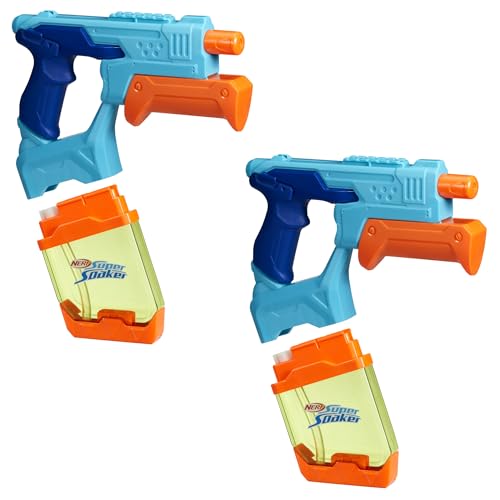 Nerf Super Soaker Dunk-Fill 2-Pack, 2 Water Blasters, Easy Instant Fill Tanks, Just Dunk &amp;amp; Go, 10.1 Fluid Ounce Tanks, Water Toys, Ages 6+
