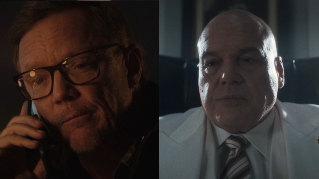 Matthew Lillard and Vincent D'Onofrio from Born Again's Season 2 premiere side by side. 