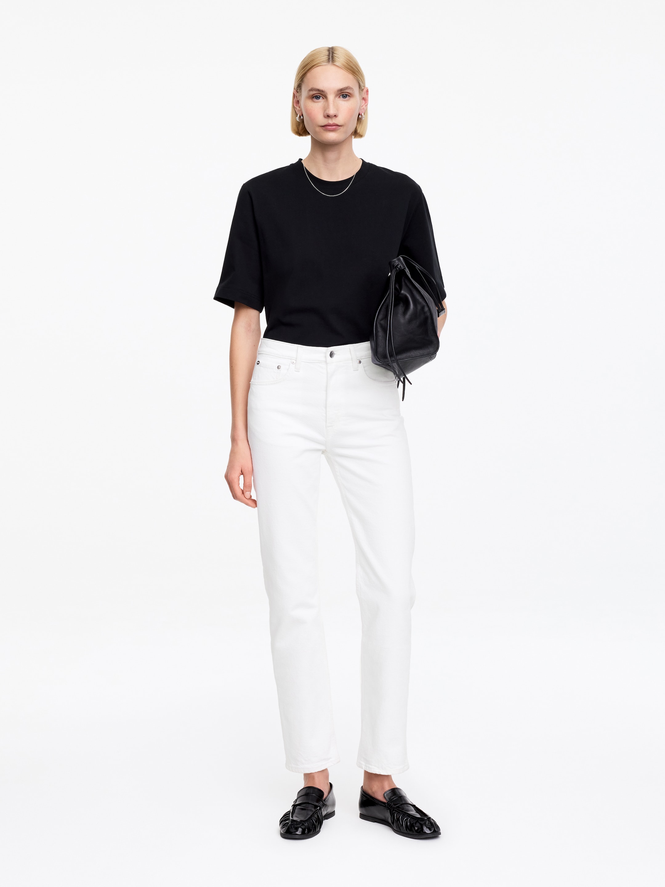 Jade Cropped Slim Jeans &amp;ndash; White &amp;ndash; Women &amp;ndash; Arket Gb