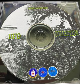 Repository of sensitive government intelligence, or bootleg X-Files DVD? This CD-ROM contains nearly 2,700 pages of declassified CIA documents, according to the Black Vault.