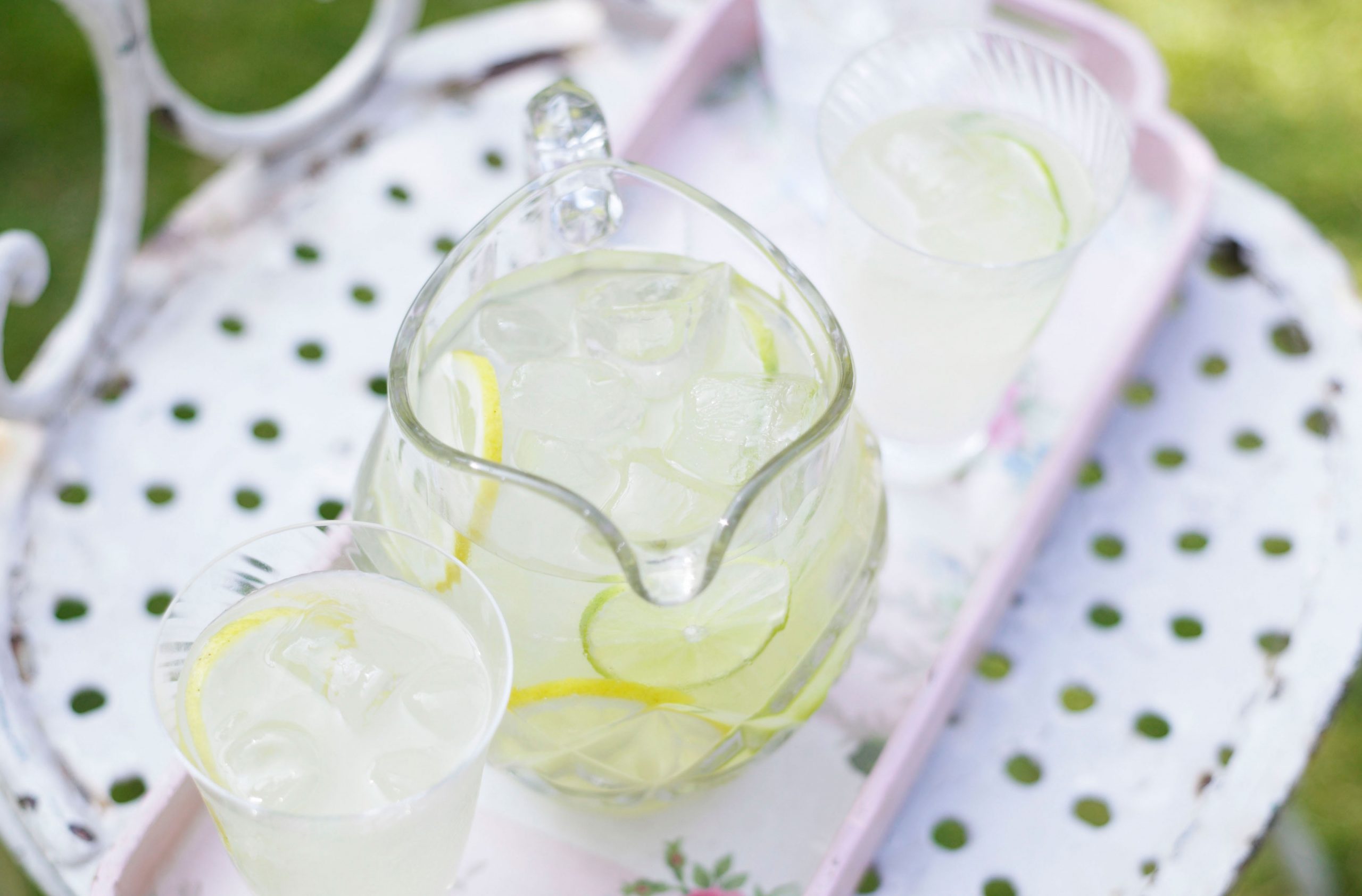 Homemade cloudy lemon and limeade