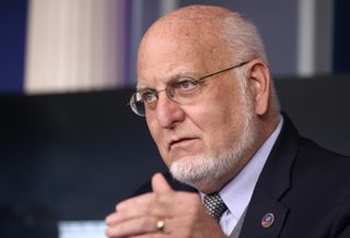 Dr. Robert Redfield at a White House Coronavirus Task Force press briefing on Nov. 19, 2020. Redfield was the director of the Centers for Disease Control and Prevention under the Trump Administration.