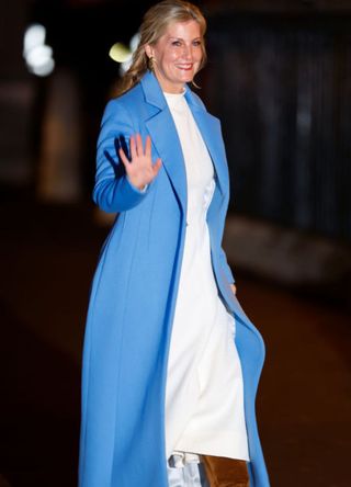 Duchess Sophie in a blue coat