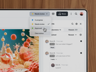 Vimeo user interface