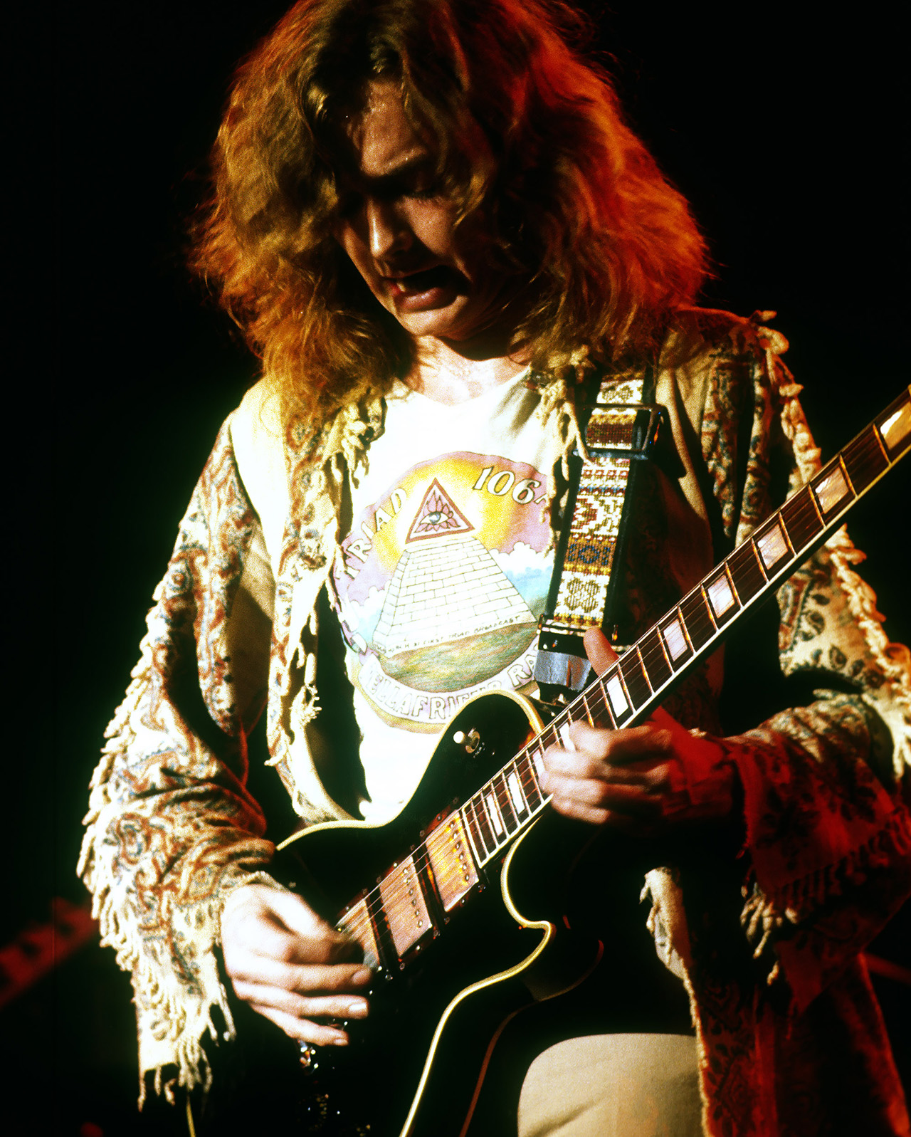 SAN FRANCISCO, CA - APRIL 1: Ted Turner is the lead guitarist for Wishbone Ash, this band is on tour with Robin Trower. They are performing at Winterland in San Francisco, California on April 1, 1980. (Photo by Larry Hulst/Michael Ochs Archives/Getty Images)