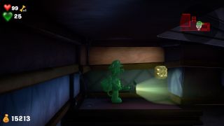 Luigi finds the yellow gem in the Basement