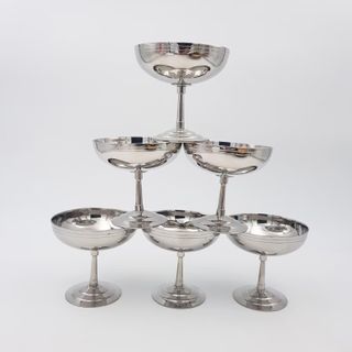 Silver sorbet vintage cups