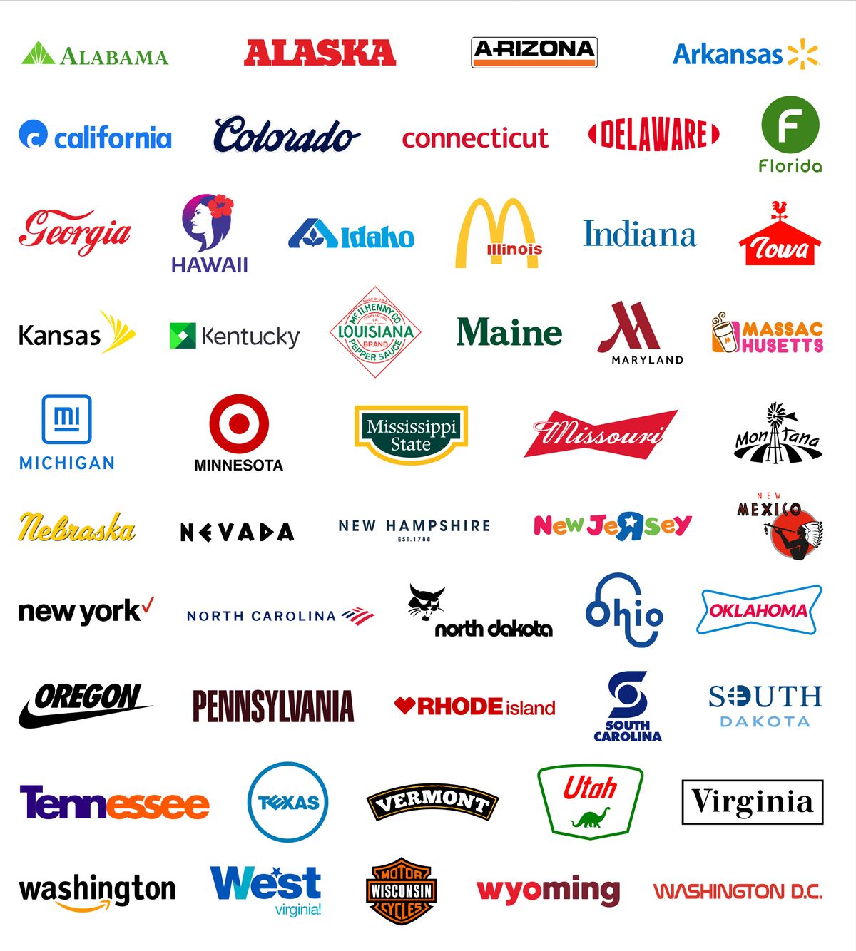 Can You Identify Each US State s Biggest Brand From These Redesigned 