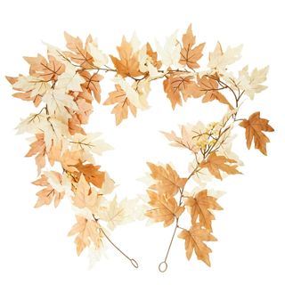 Fall garland in cream and brown