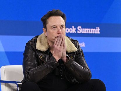 Elon Musk speaks onstage during The New York Times Dealbook Summit 2023 at Jazz at Lincoln Center on November 29, 2023 