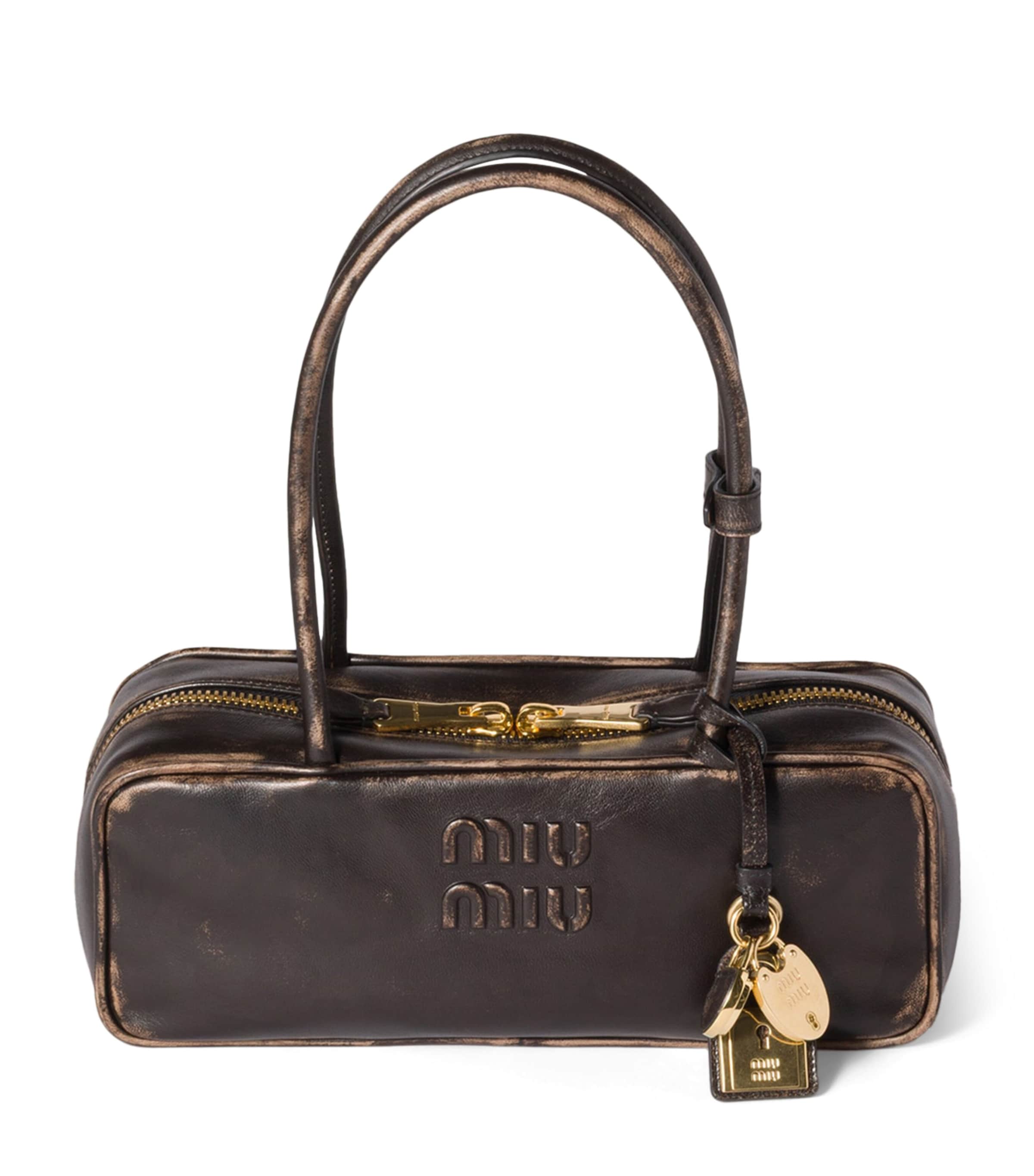 Miu Miu Leather Beau Top-Handle Bag
