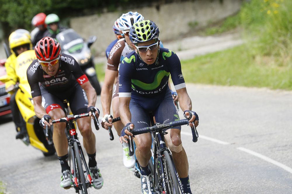 Dayer Quintana (Movistar) in the breakaway