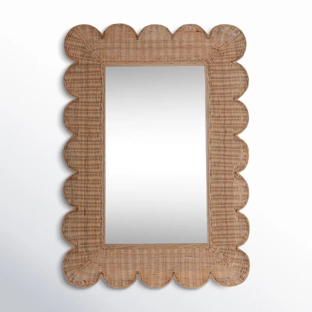 Rattan mirror