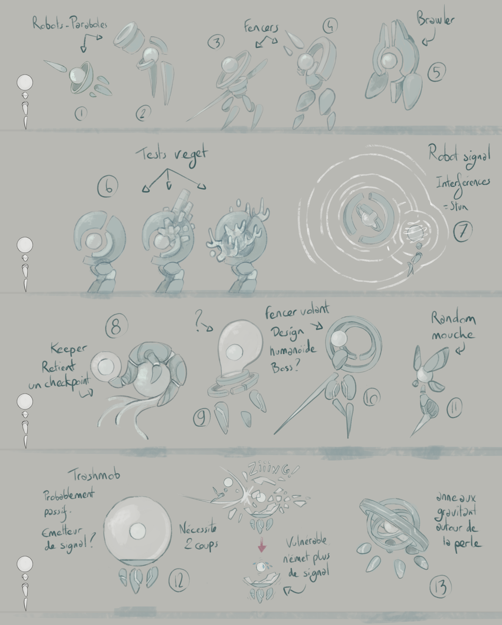 Concept art for indie game MIO: Memories in Orbit