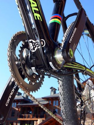 Cannondale has gone with a wider 73mm external width on the Scalpel's BB30 bottom bracket shells but bearing spacing is the same so there is no change to crank fitment.