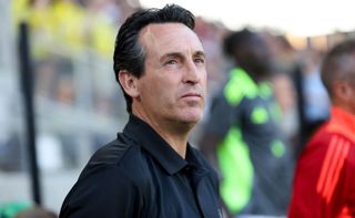 COLUMBUS, OHIO - JULY 27: Unai Emery manager of Aston Villa in action during the pre season friendly between Aston Villa and Columbus Crew at Lower.com Field on July 27, 2024 in Columbus, Ohio. (Photo by Neville Williams/Aston Villa FC via Getty Images)