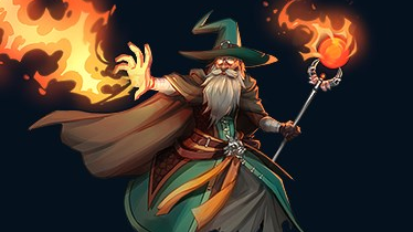 Wizard shooting fire